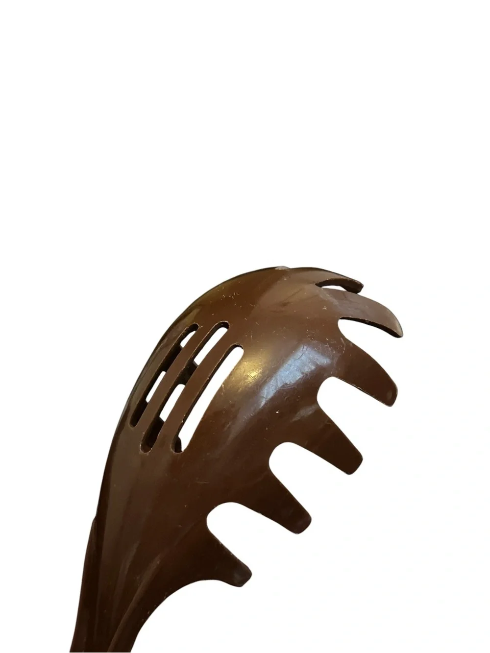 Vintage Ekco #1 Spaghetti Pasta Fork Dark Brown 10 3/4